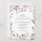 Rose Garden élégant Faire-part de mariage floral (Devant)