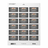 Rose Garden Floral Chalkboard Étiquette de adresse (Feuille entière)