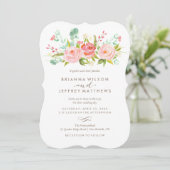 Rose Garden Floral Faire-part de mariage (Debout devant)