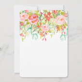 Rose Garden Floral Faire-part de mariage (Dos)