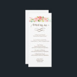 Rose Garden Floral Mariage Menu<br><div class="desc">Ce beau menu est composé de roses de couleur aquarelle et d'une police de calligraphie élégante.</div>