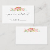 Rose Garden Floral Place Cartes Double-Côté (Devant / Derrière)