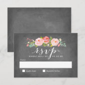 Rose Garden Floral Wedal Carte RSVP (Devant / Derrière)