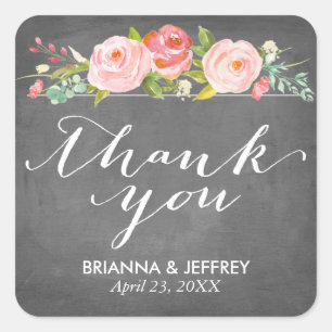 Rose Garden Floral Wedding Favoriser Étiquette Car