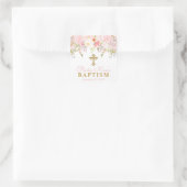 Rose Garden Girl Baptême Carré Stickers (Sac)