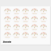 Rose Garden Girl Baptism Favoriser les étiquettes (Feuille)