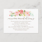 Rose Garden Hébergements 2 Côtés Carte Réception (Dos)