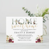 Rose Garden Home Sweet Home Ménage Invitation (Debout devant)