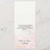 Rose Garden Moderne Floral mariage menu (Dos)