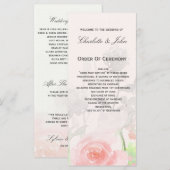 Rose Garden Moderne Floral programmes de mariage (Devant / Derrière)