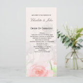 Rose Garden Moderne Floral programmes de mariage (Debout devant)