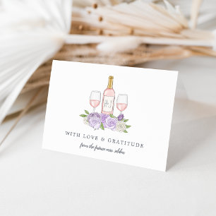 Rosé Garden Persoonlijke Dankjewel Bedankkaart