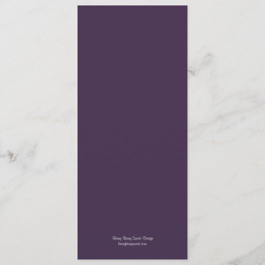 Rose Garden Wedding Programme - Purple (Dos)