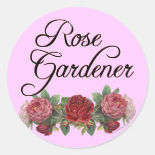 Rose Gardener dit avec des autocollants Rose