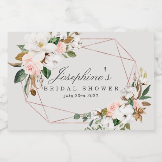 Rose géométrique Gold Sparkine Mini Étiquettes (Étiquettes simples)