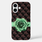 Rose géométrique moderne rétro Coque maximaliste (Verso)