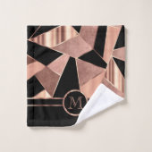 Rose géométrique Or et noir (Gant de toilette)