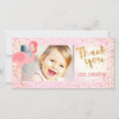 rose girly flamand tropical merci (Devant)