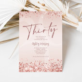 Rose Gold 30e anniversaire Invitation pour femmes