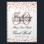 Rose Gold 50e Anniversaire Livre d'hôtes Confetti<br><div class="desc">Elégante 50e fête d'anniversaire Rose Gold Parties scintillant Confetti sur modèle blanc. Facile à utiliser et facile à personnaliser. Commandez aujourd'hui !</div>