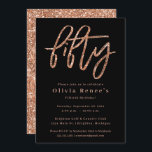 Rose Gold 50th Birthday Invitation Modèle<br><div class="desc">Rose Gold 50th Birthday Invitation avec accents de Parties scintillant

Couleur Arrière - plan et couleurs de texte peuvent être modifiées !

*Veuillez noter que la parties scintillant est un effet imprimé et non des pièces de parties scintillant physique.


Veuillez me contacter pour toute question !</div>