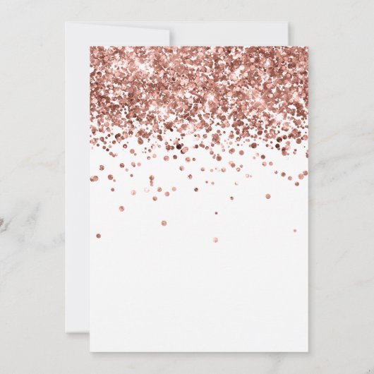 Rose Gold 6e anniversaire Fête Invitation (Dos)