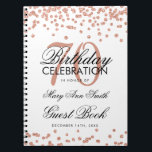 Rose Gold 70e Anniversaire Livre d'hôtes Confetti<br><div class="desc">Elégante 70e fête d'anniversaire Rose Gold Parties scintillant Confetti sur modèle blanc. Facile à utiliser et facile à personnaliser. Commandez aujourd'hui !</div>