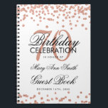 Rose Gold 70e Anniversaire Livre d'hôtes Confetti<br><div class="desc">Elégante 70e fête d'anniversaire Rose Gold Parties scintillant Confetti sur modèle blanc. Facile à utiliser et facile à personnaliser. Commandez aujourd'hui !</div>