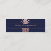 Rose Gold Ananas Mariage Site Web Cartes RSVP (Devant)