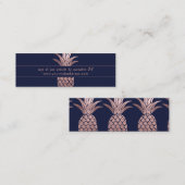Rose Gold Ananas Mariage Site Web Cartes RSVP (Devant / Derrière)