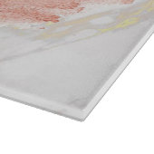 Rose Gold and Marble glitter Name Snijplank (Hoek)