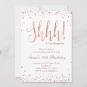Rose Gold Anniversaire Fête Invitation (Devant)