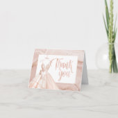 Rose Gold Aquarelle robe nuptiale Merci douche (Devant)