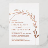 Rose Gold Arch Mariage Real Foil Invitation (Recto)