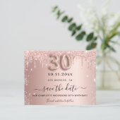 rose gold argent anniversaire 30 ans carte de sauv (Debout devant)
