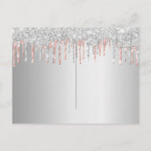 Rose gold argent pailleté pour carte de rendez-vou (Dos)