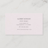 Rose Gold Art Déco Carte de visite moderne (Dos)