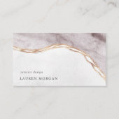 Rose Gold Art Déco Carte de visite moderne (Devant)