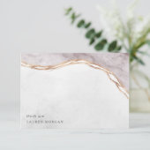 Rose Gold Art Déco Carte de visite moderne (Debout devant)