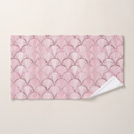 Rose Gold Art Deco Luxury Pattern (Serviette à main)