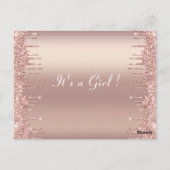 Rose Gold Baby Girl Douche Invitation Modèle (Dos)