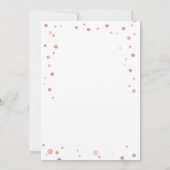 Rose Gold Baby shower invitation Confetti Girl (Dos)
