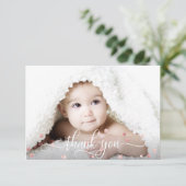 Rose Gold Baby shower MERCI de la FILLE (Debout devant)