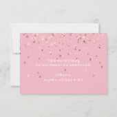 Rose Gold Baby shower MERCI de la FILLE (Dos)