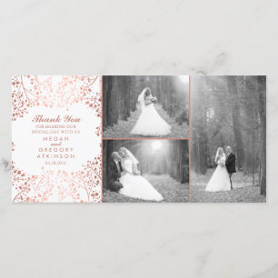 Rose Gold Baby's Breath Mariage Photo Merci