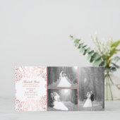 Rose Gold Baby's Breath Mariage Photo Merci (Debout devant)
