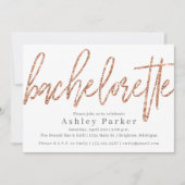 Rose Gold Bachelorette Party Invitation Parties sc (Devant)