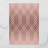Rose Gold Bachelorette Rose Gold Foil Invitation (Verso)