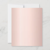 Rose gold balloons birthday invitation (Achterkant)