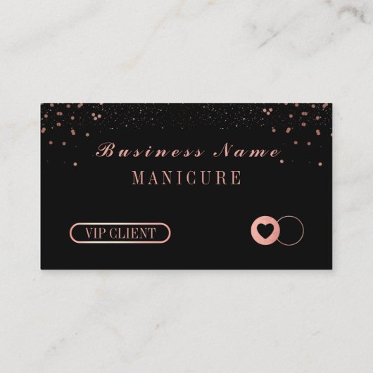 Rose Gold Beauty Loyalty Card – Minimalist Design (Achterkant)